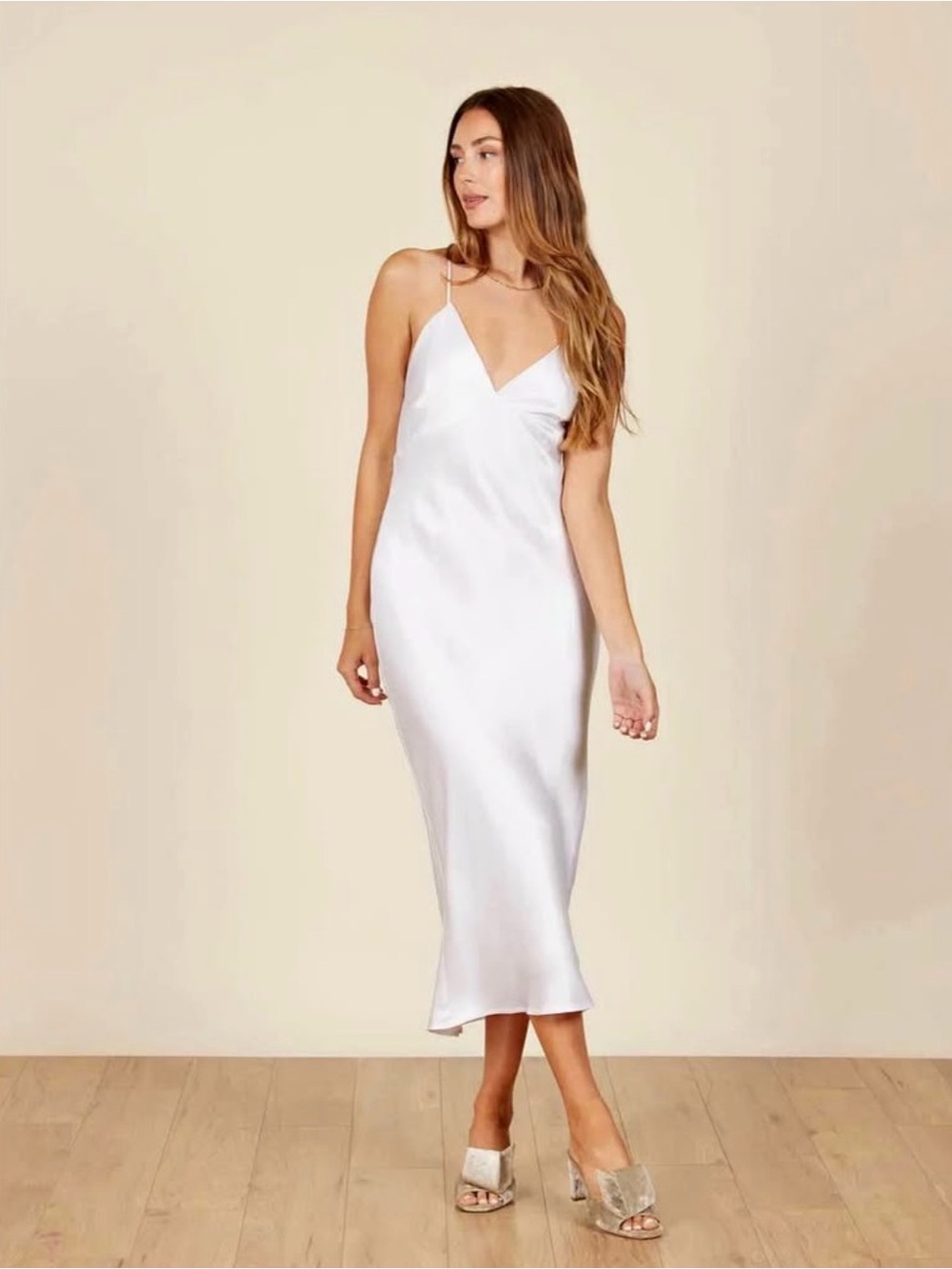 Park and Fifth Davenport white slip dress